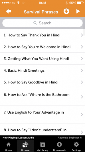 Screenshot 3 - Innovative Language 101: Learn Hindi on the go! 